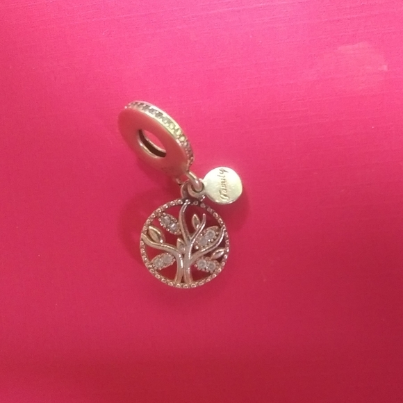 STIRLING SILVER  ROSE GOLD  PLATED CHARM FOR CHARM - Picture 1 of 1